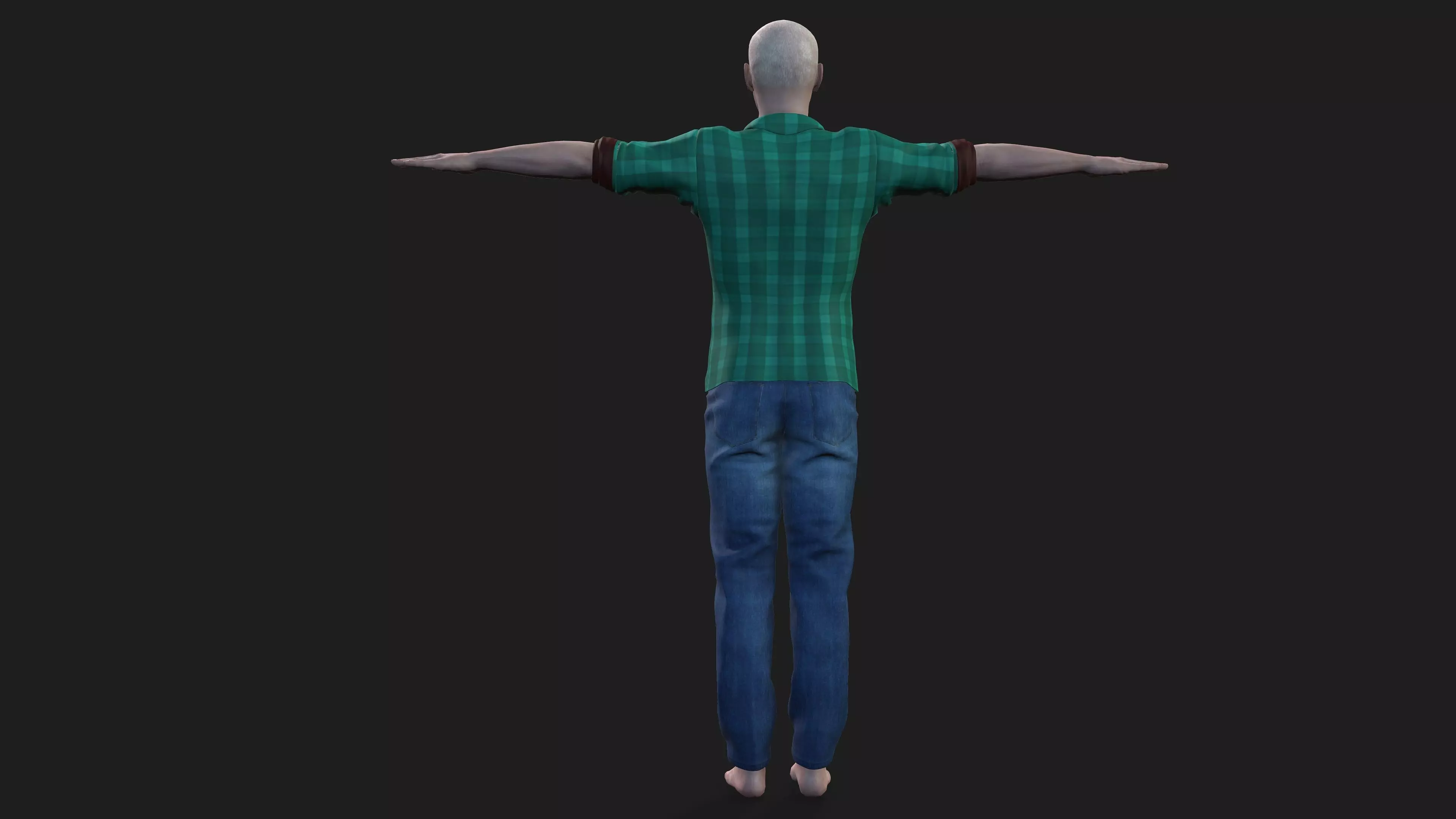 hyper realistic old man 3D model_9