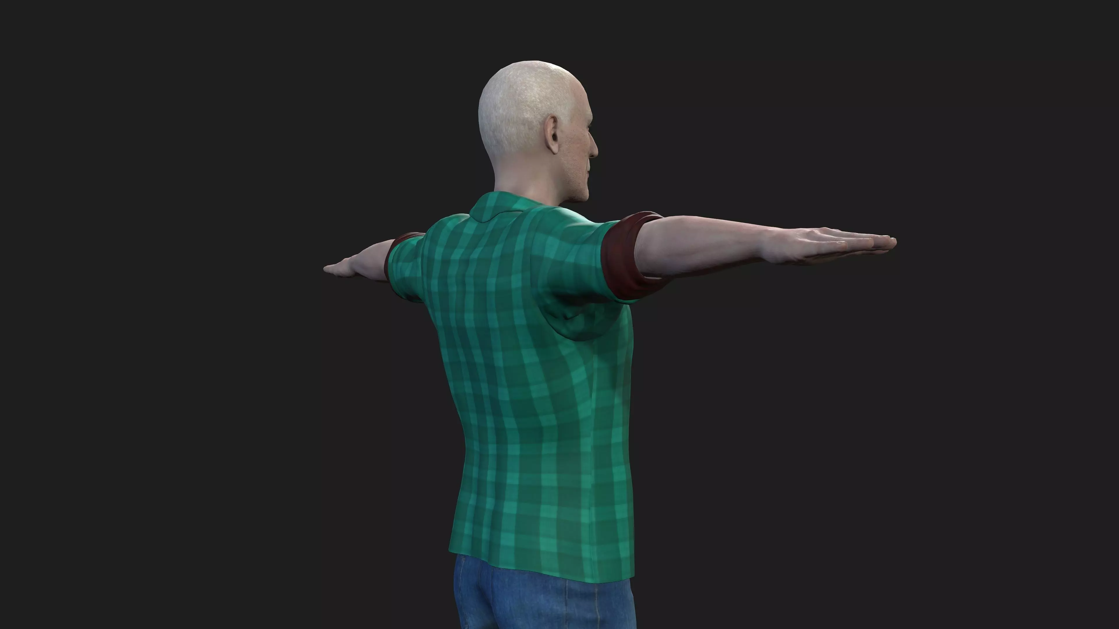 hyper realistic old man 3D model_6