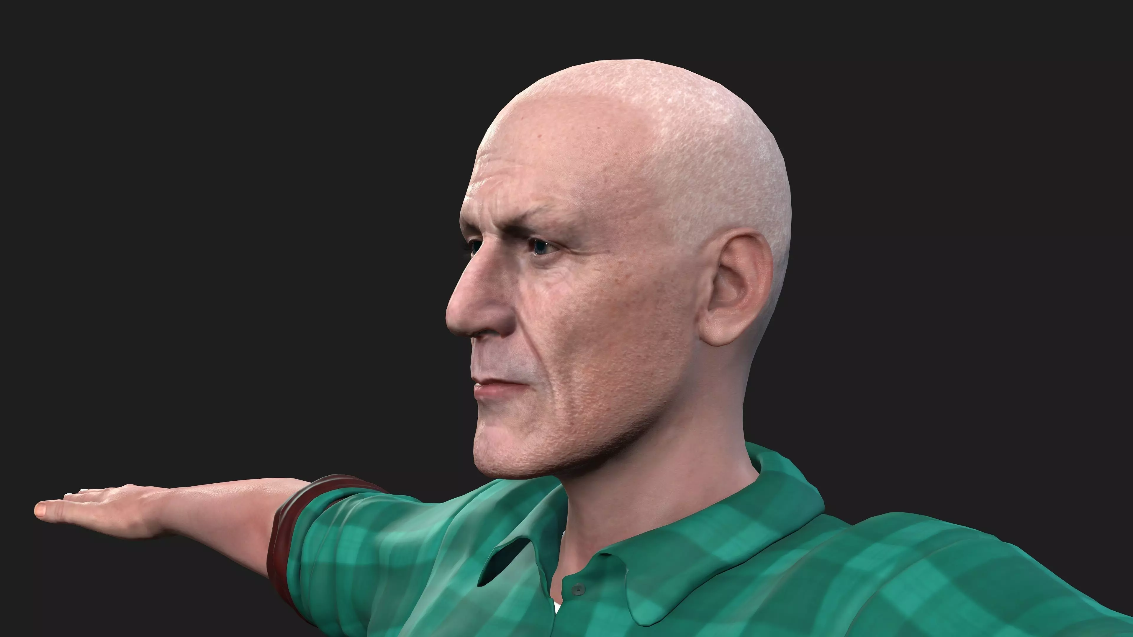 hyper realistic old man 3D model_4