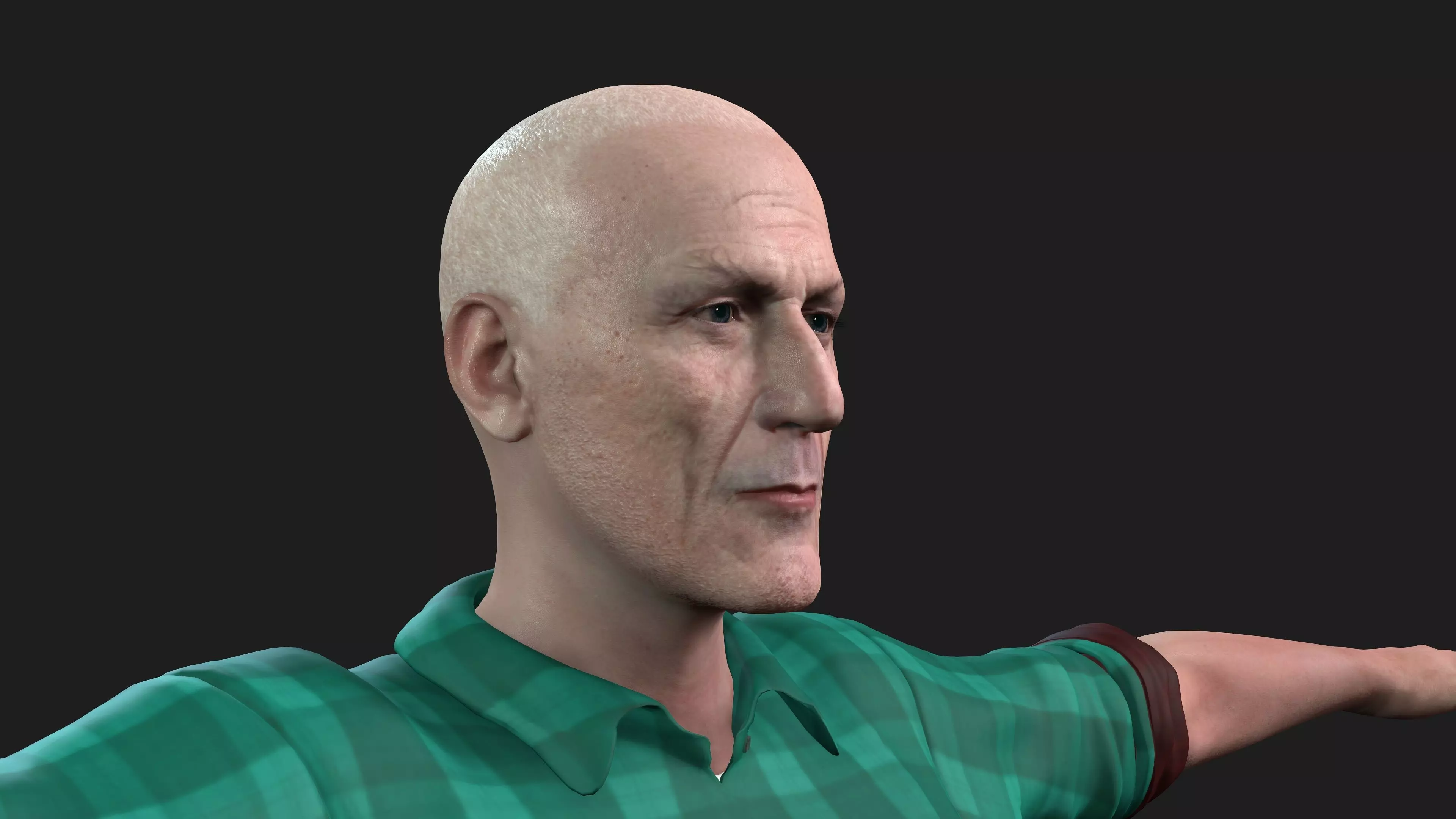 hyper realistic old man 3D model_5