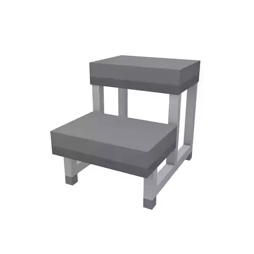 Low Poly Two Step Medical Examination Stool v1 001 Low-poly 3D model Low Poly Two Step Medical Examination Stool v1 001 Low-poly 3D model