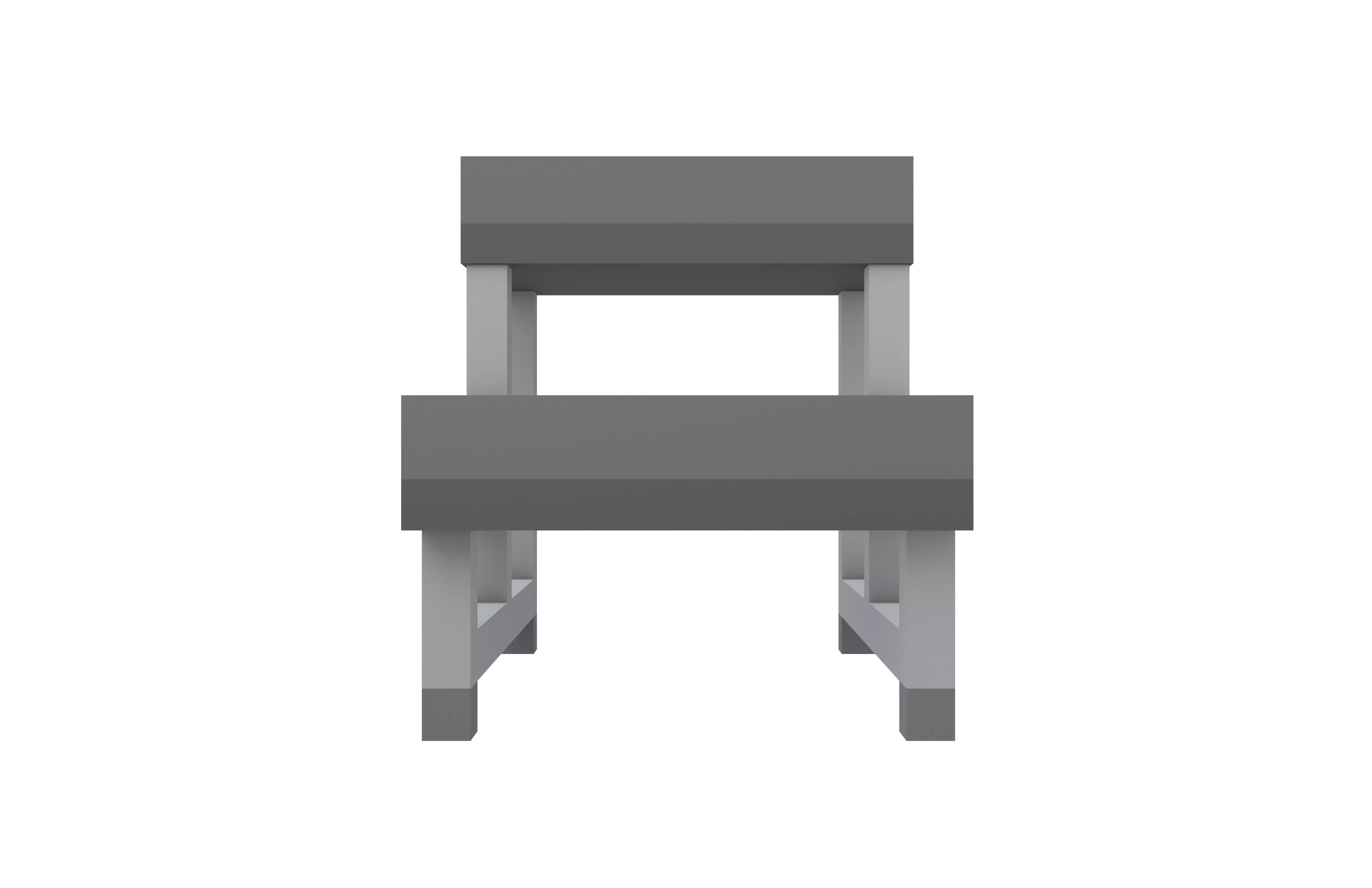Low Poly Two Step Medical Examination Stool v1 001 Low-poly 3D model_1