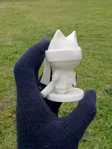 Blind Ninja Cat Figurine Printable