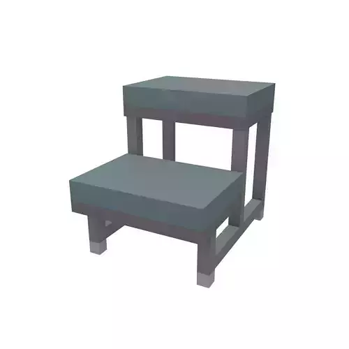 Low Poly Two Step Medical Examination Stool v1 002 Low-poly 3D model Low Poly Two Step Medical Examination Stool v1 002 Low-poly 3D model
