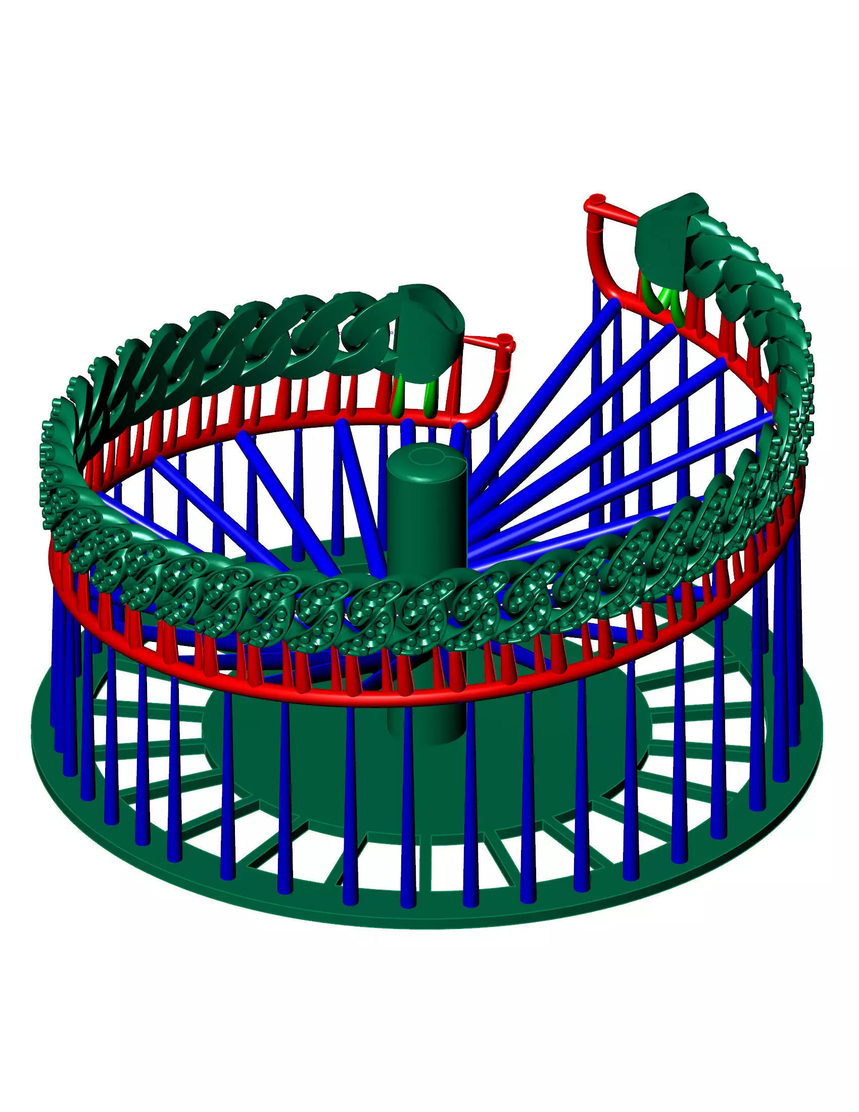 9MM NEW MIAMI PREMIUM CUBAN LINK PONG SET FOR BRACELET 3D print model_4