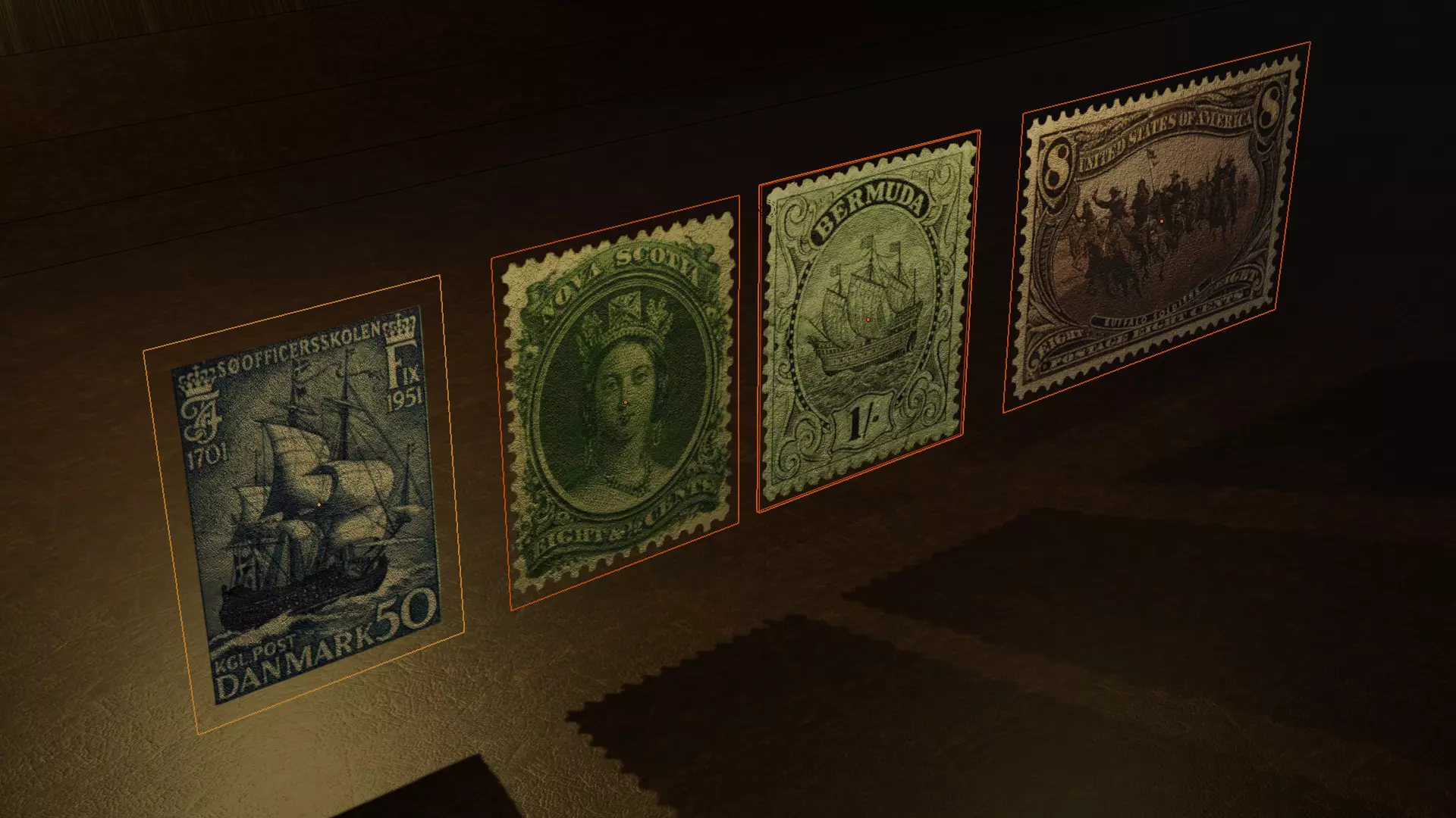 Vintage Postage Stamp 3D Pack Old Stamp Collection 3D model_3