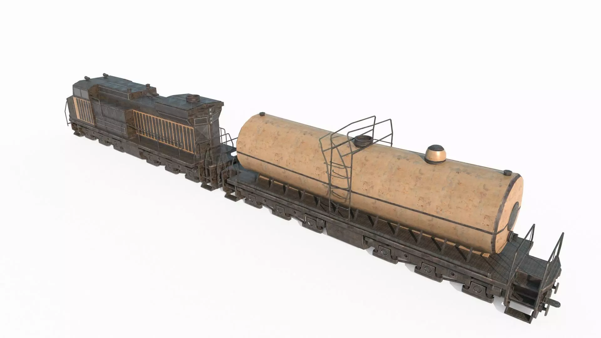 Future sci-fi locomotive 3D model_2