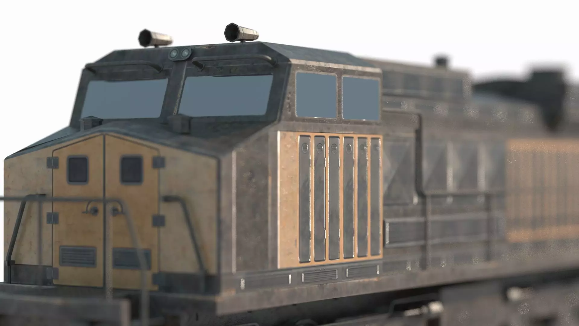 Future sci-fi locomotive 3D model_7