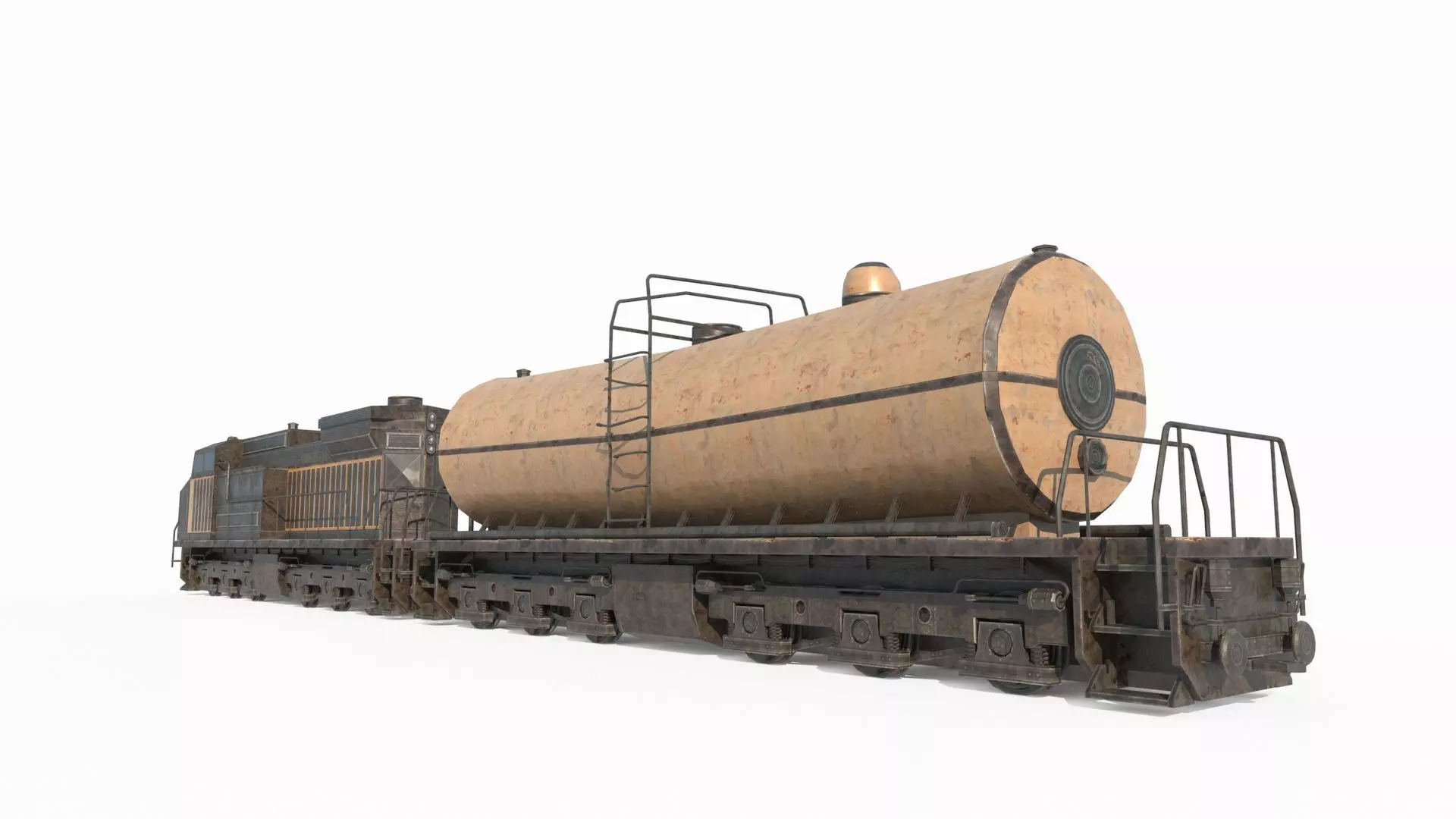 Future sci-fi locomotive 3D model_1