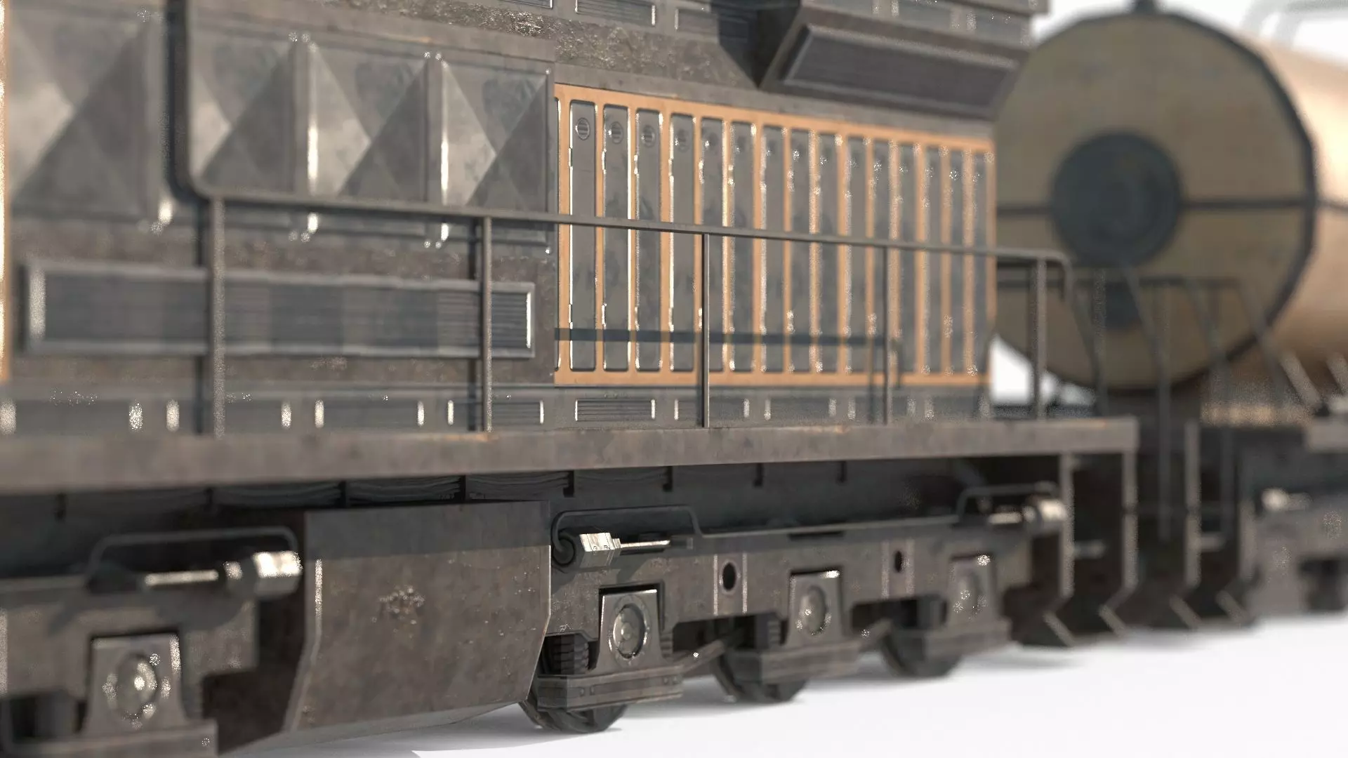Future sci-fi locomotive 3D model_8