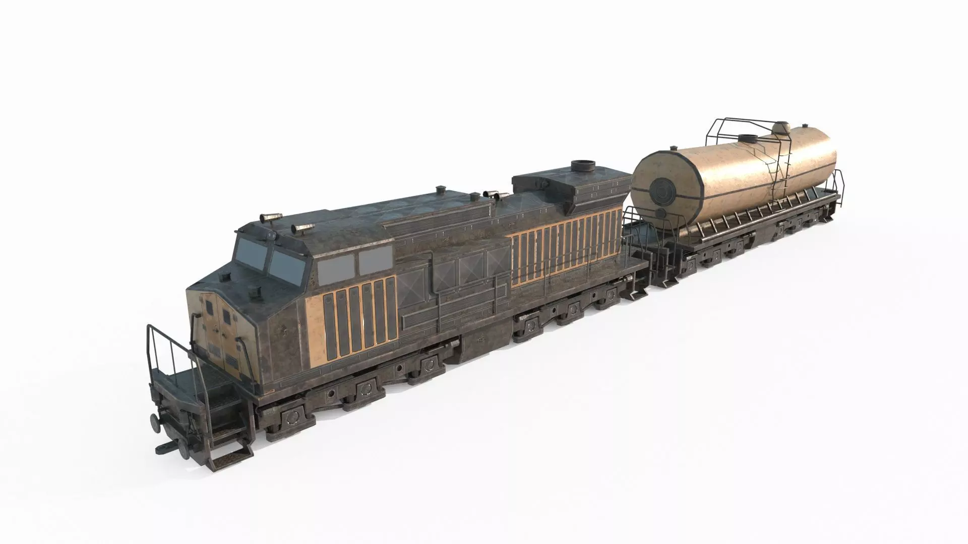 Future sci-fi locomotive 3D model_3
