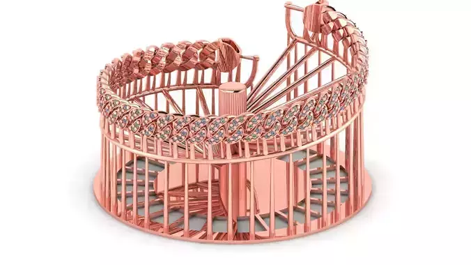 10MM NEW MIAMI PREMIUM CUBAN LINK PONG SET FOR BRACELET 3D print model