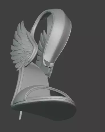 Fantasy Winged High Heel Sandals 3D print model_5