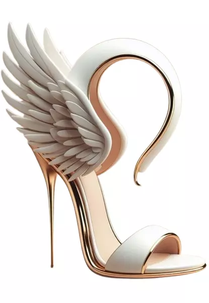 Fantasy Winged High Heel Sandals 3D print model_0