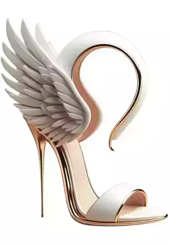 Fantasy Winged High Heel Sandals 3D print model Fantasy Winged High Heel Sandals 3D print model