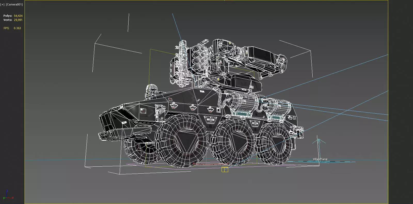 Future sci-fi geomagnetic storm car 3D model_7