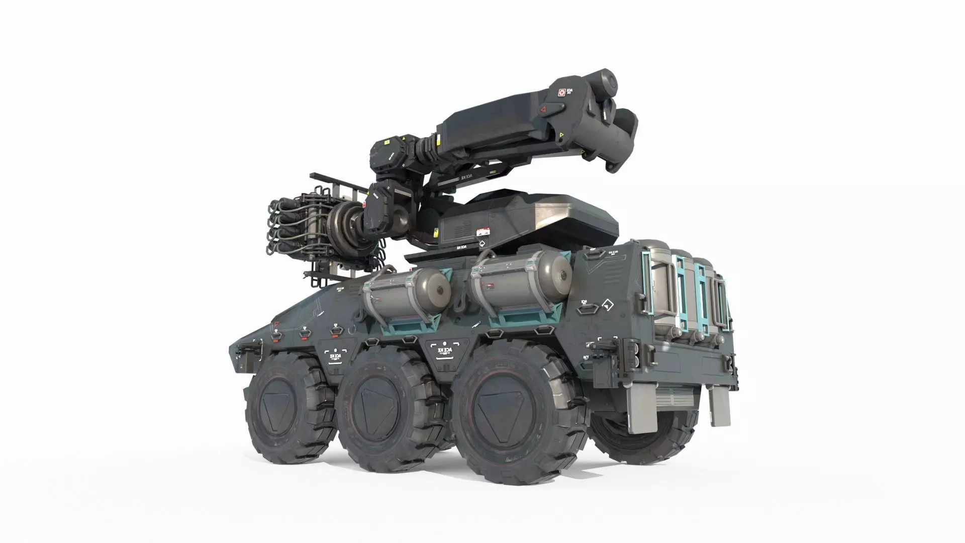 Future sci-fi geomagnetic storm car 3D model_2