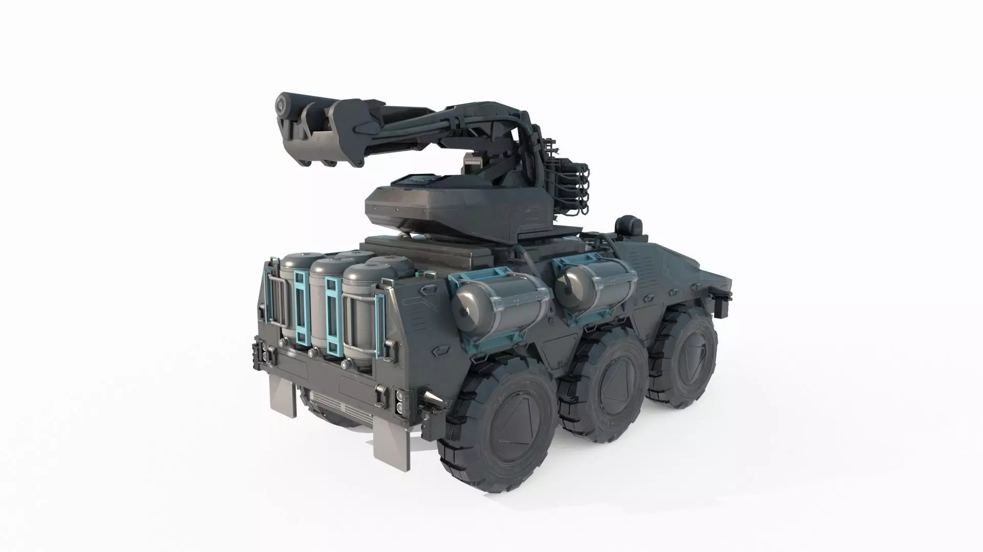 Future sci-fi geomagnetic storm car 3D model_5