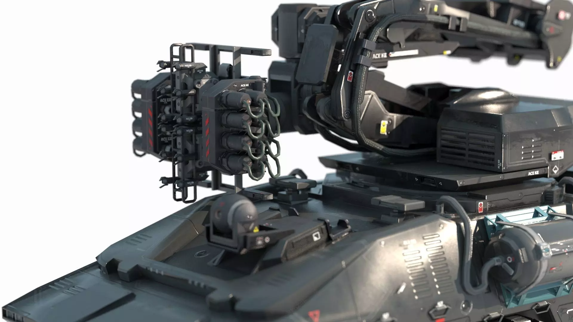 Future sci-fi geomagnetic storm car 3D model_9