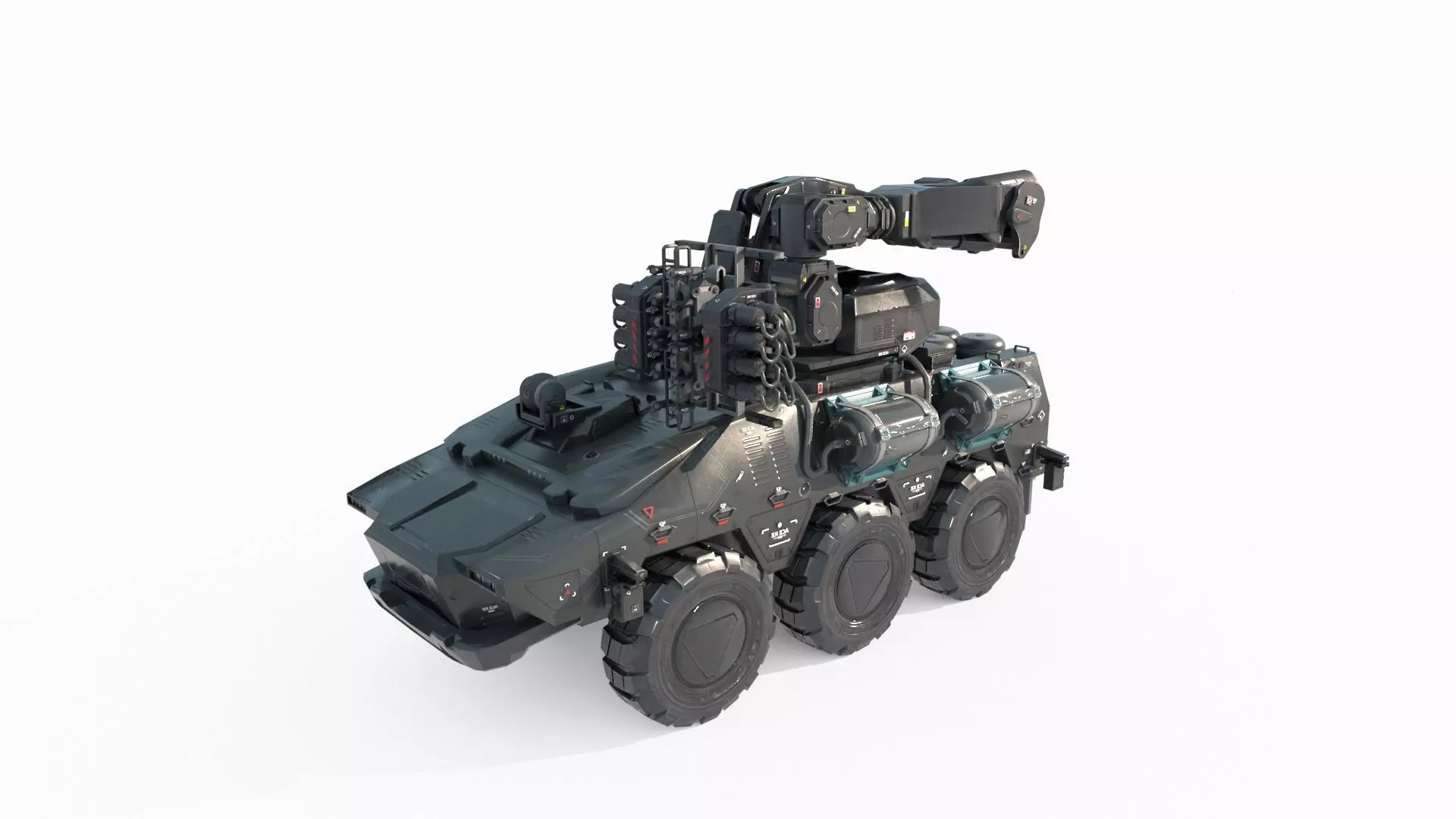 Future sci-fi geomagnetic storm car 3D model_4