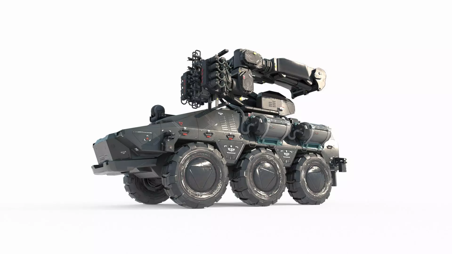 Future sci-fi geomagnetic storm car 3D model_0