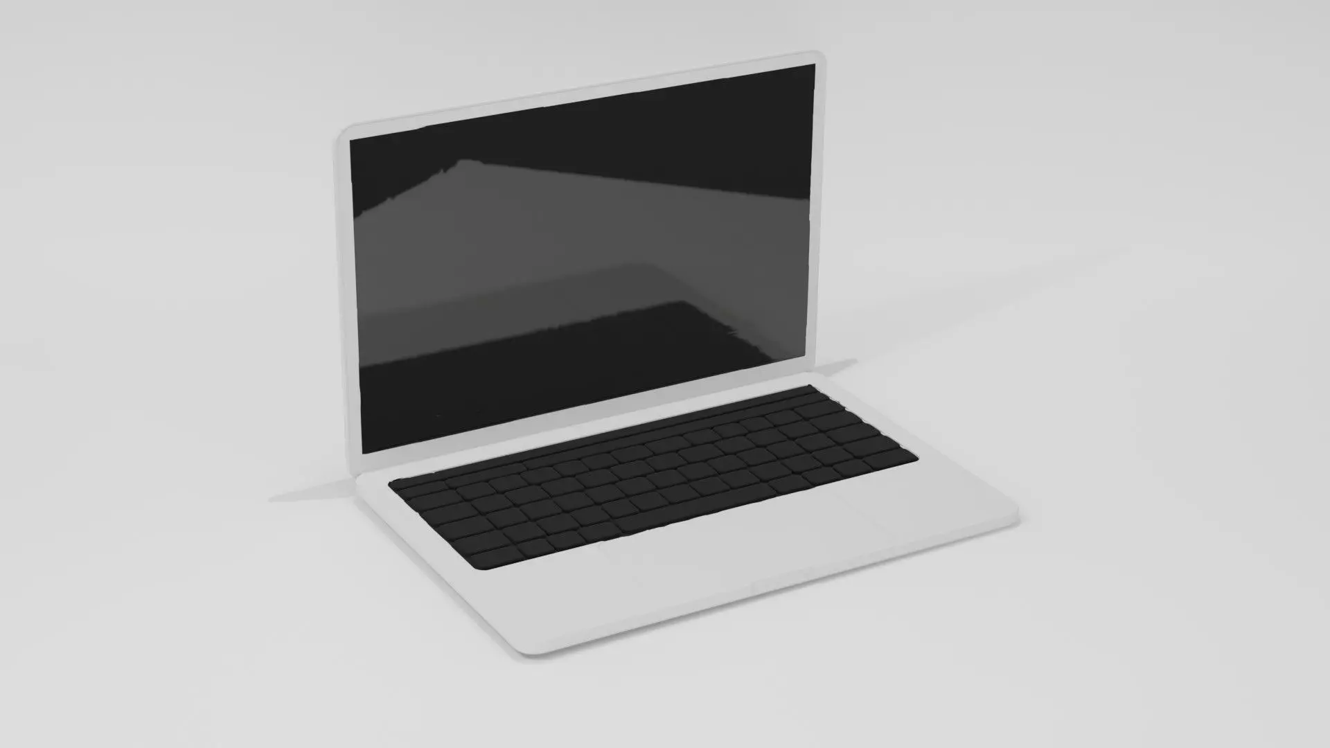 Realistic Laptop 3D Model Low Poly Game Ready Low-poly 3D model_0