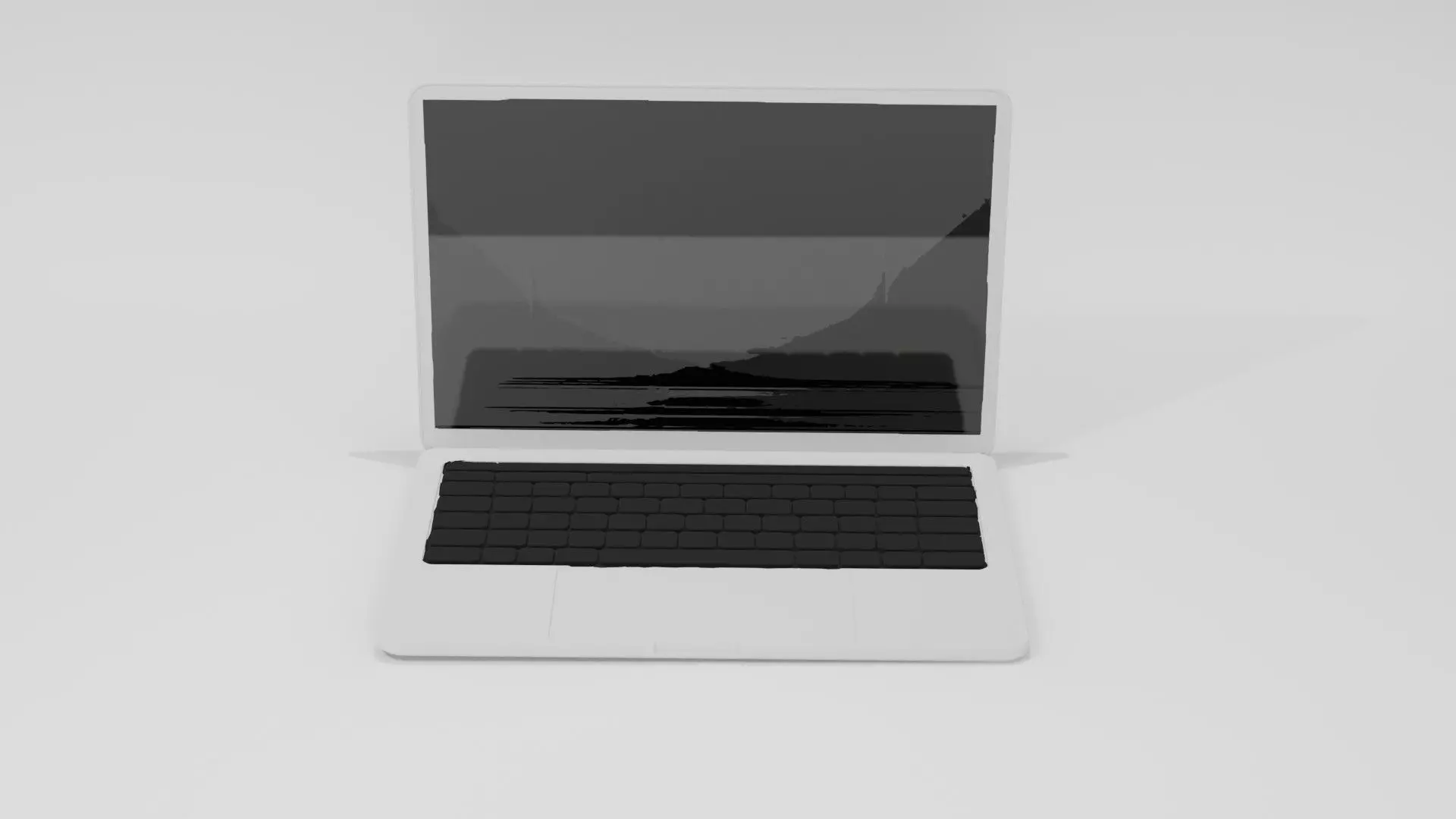 Realistic Laptop 3D Model Low Poly Game Ready Low-poly 3D model_3