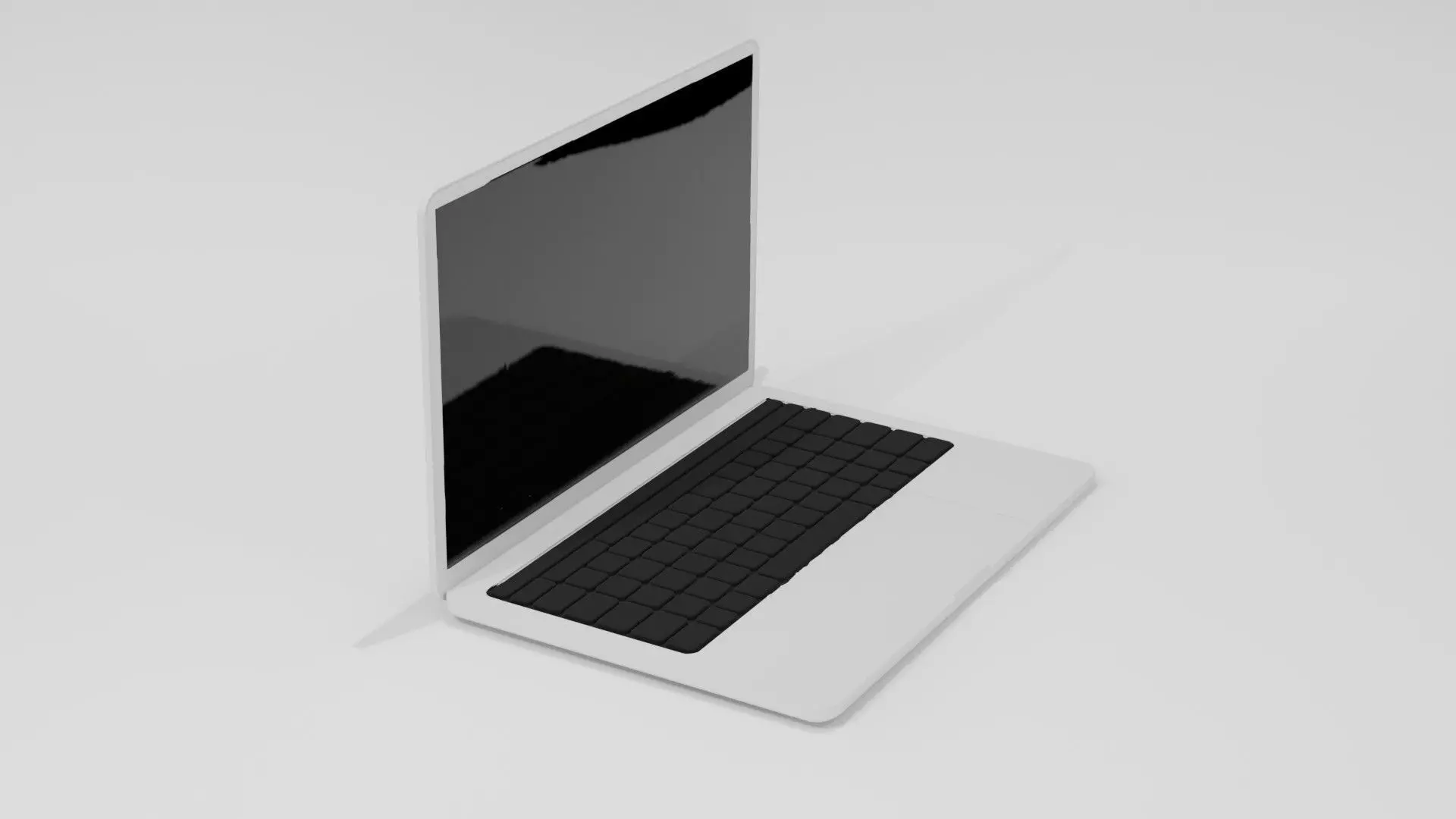 Realistic Laptop 3D Model Low Poly Game Ready Low-poly 3D model_4