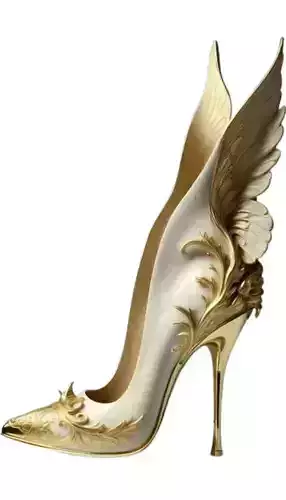 Fantasy Winged High Heel Shoes 3D print model Fantasy Winged High Heel Shoes 3D print model