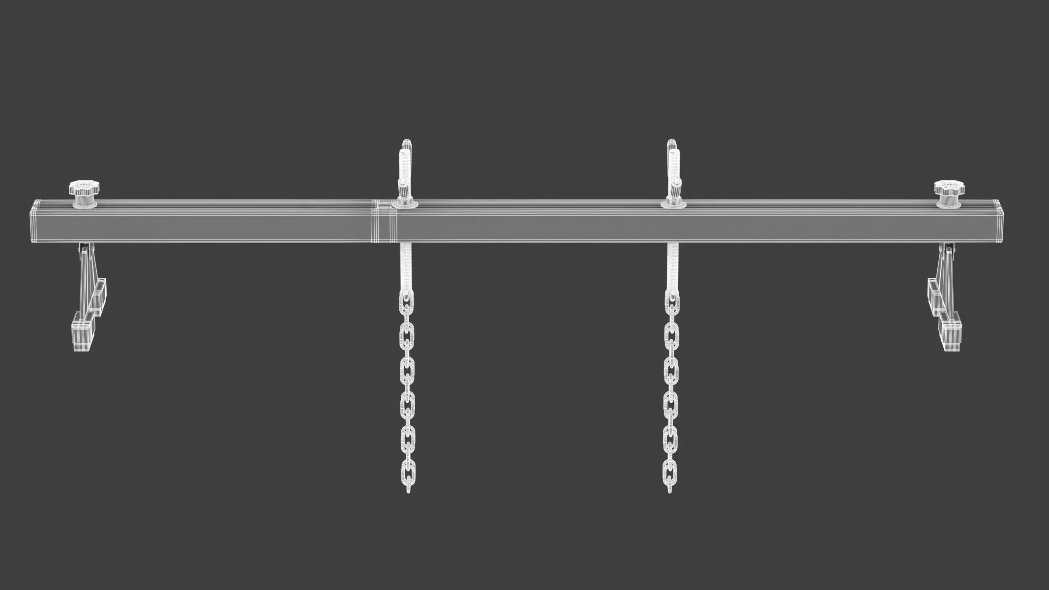 Garage Dual Hook Engine Gearbox Support 3D model_15