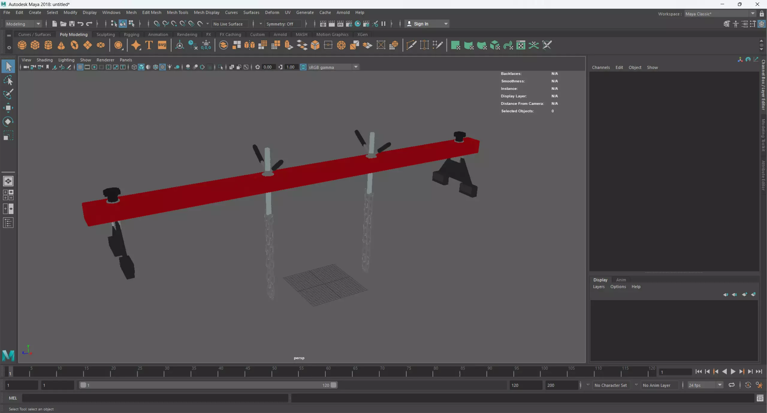 Garage Dual Hook Engine Gearbox Support 3D model_13