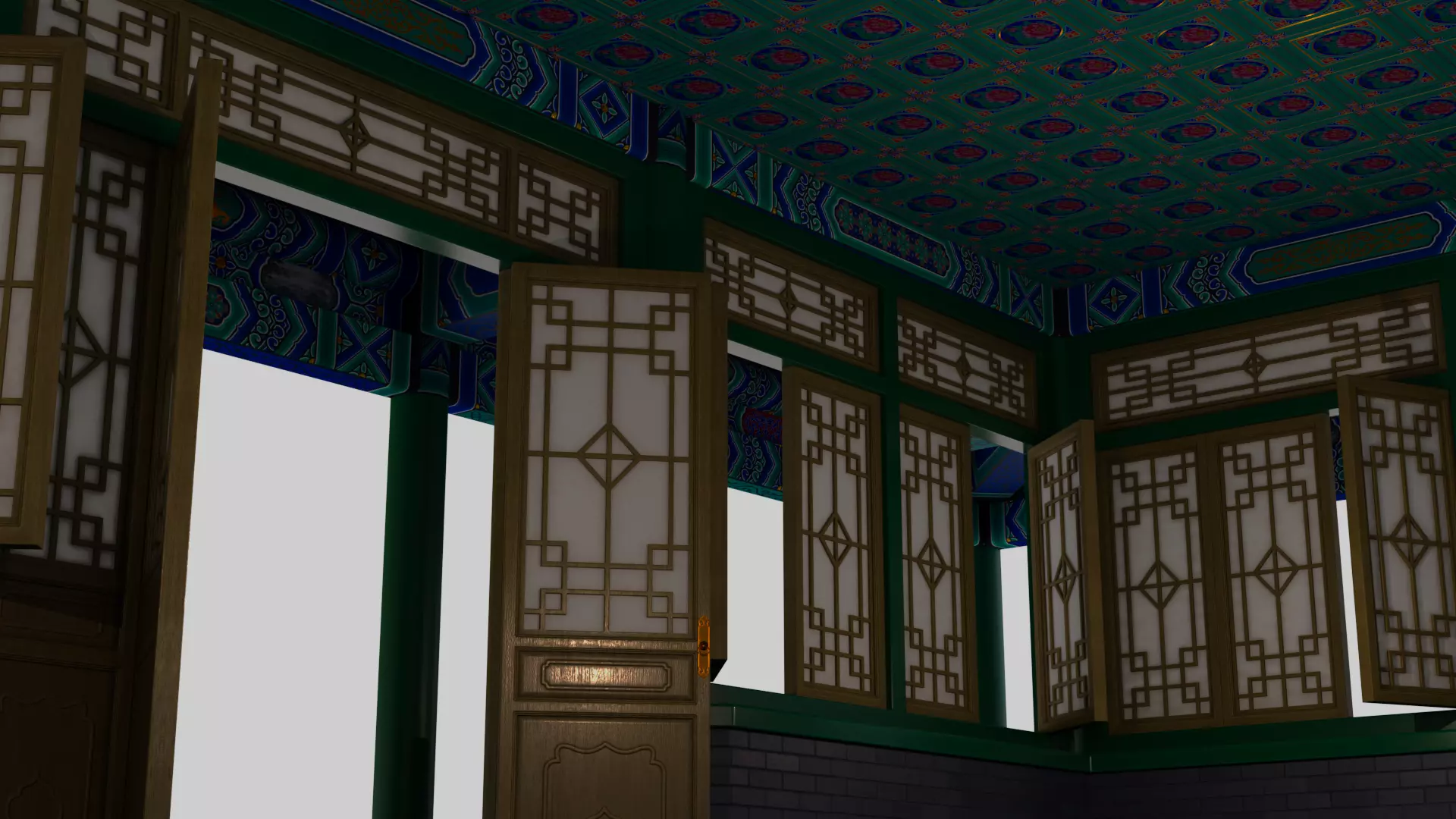 Asia China Ancient Architecture Low-poly 3D model_7