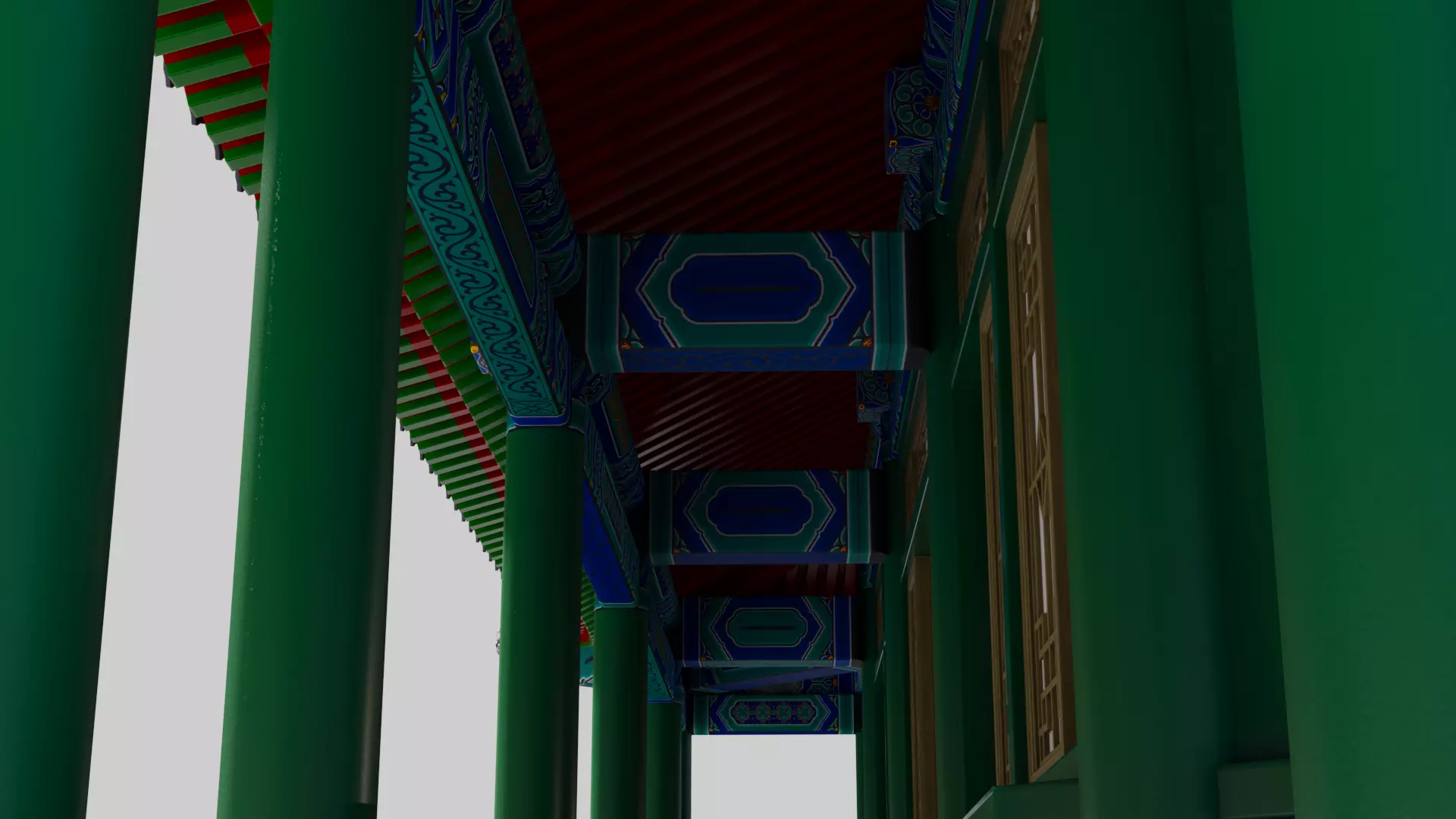 Asia China Ancient Architecture Low-poly 3D model_5