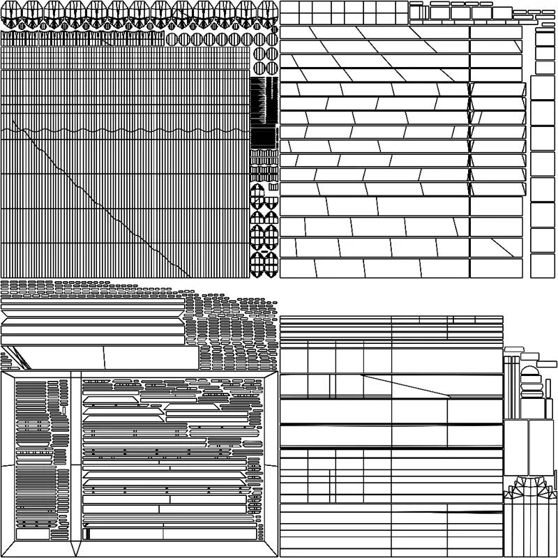 Asia China Ancient Architecture Low-poly 3D model_10