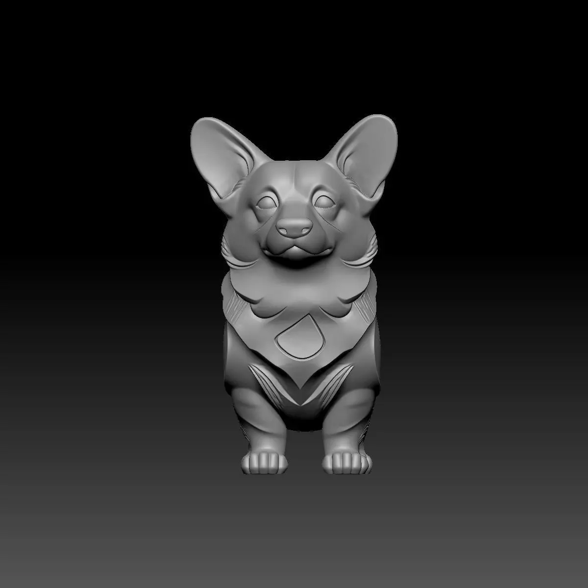 Little Corgi 3D model_4