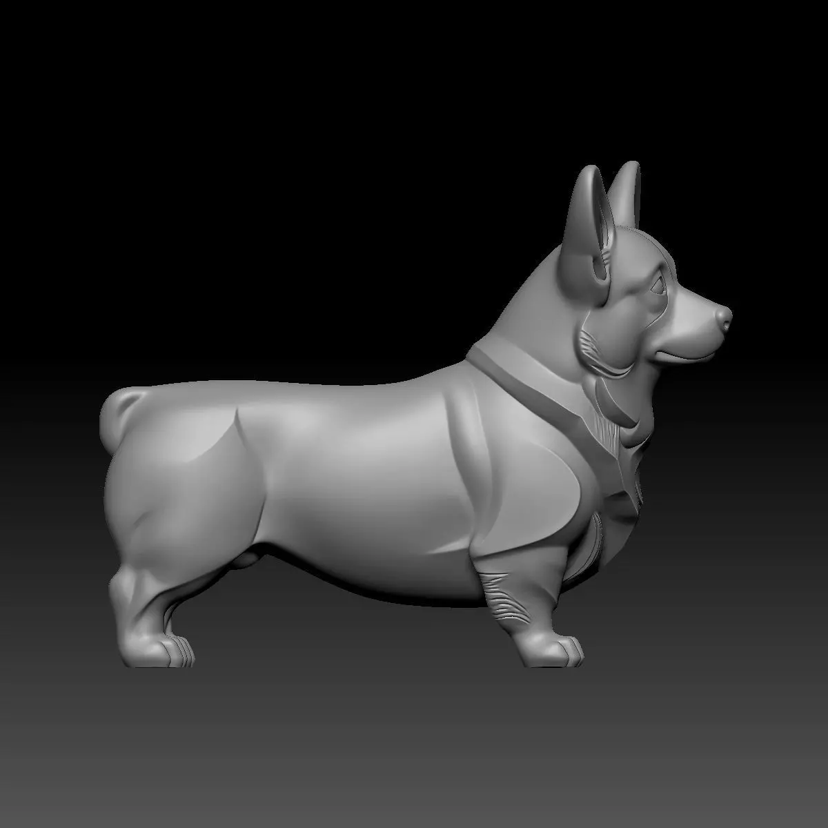Little Corgi 3D model_0