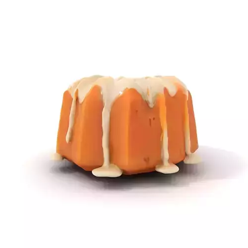 Elegant Vanilla Bundt Cake model pack Low-poly 3D model