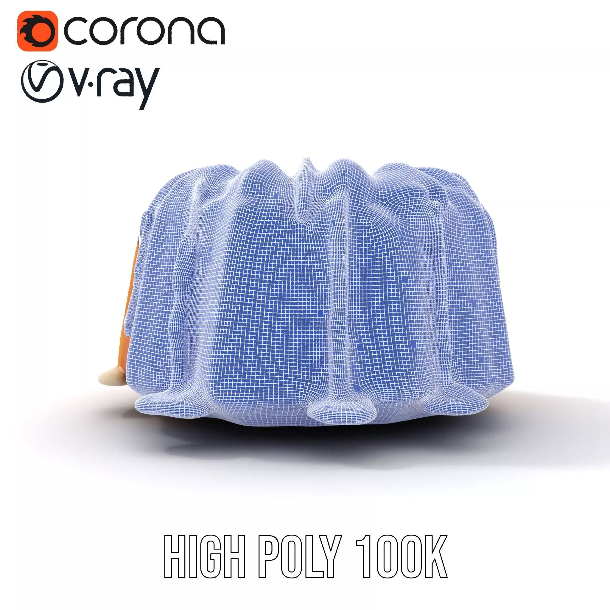 Elegant Vanilla Bundt Cake model pack Low-poly 3D model_33