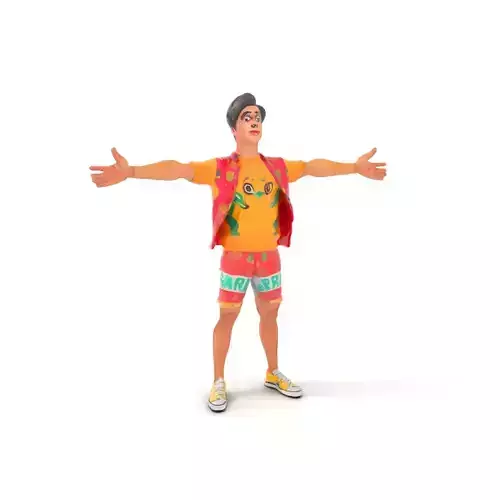 Colorful Teenager Outfit model pack Low-poly 3D model