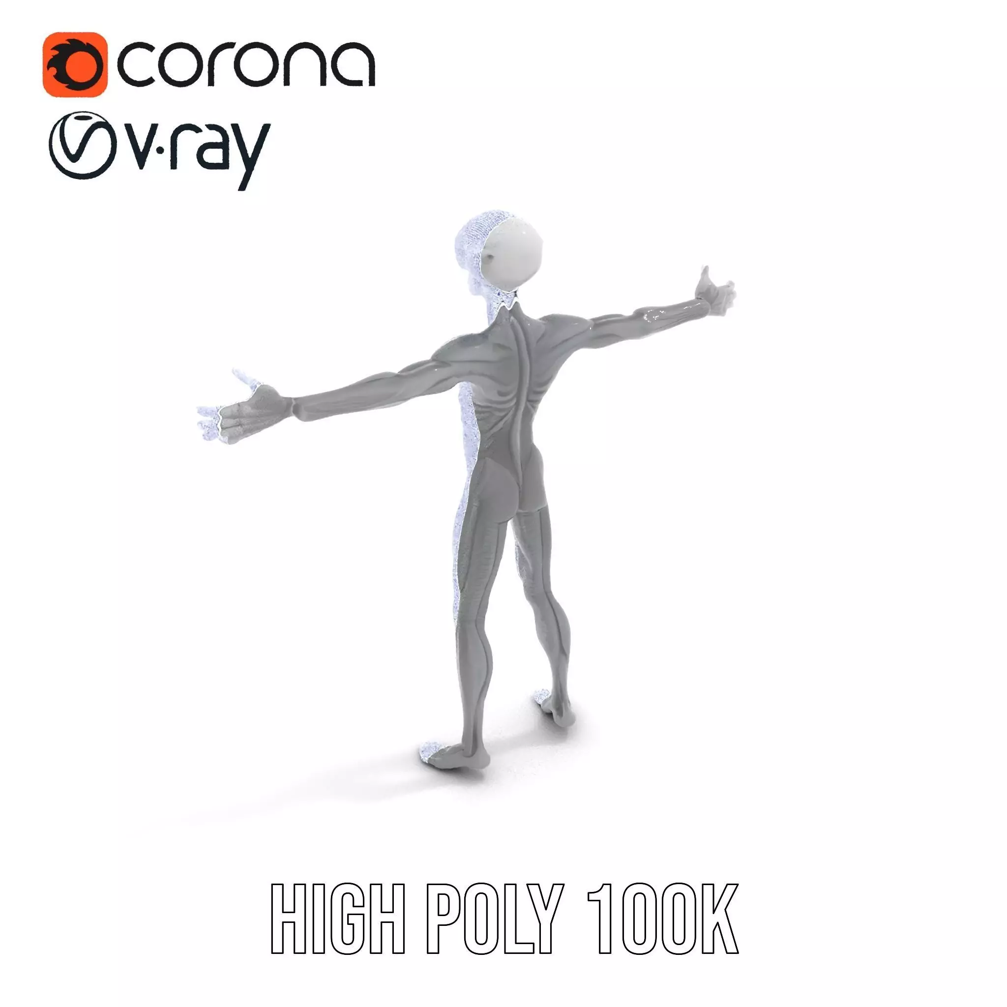 Grey Alien Character model pack Low-poly 3D model_32