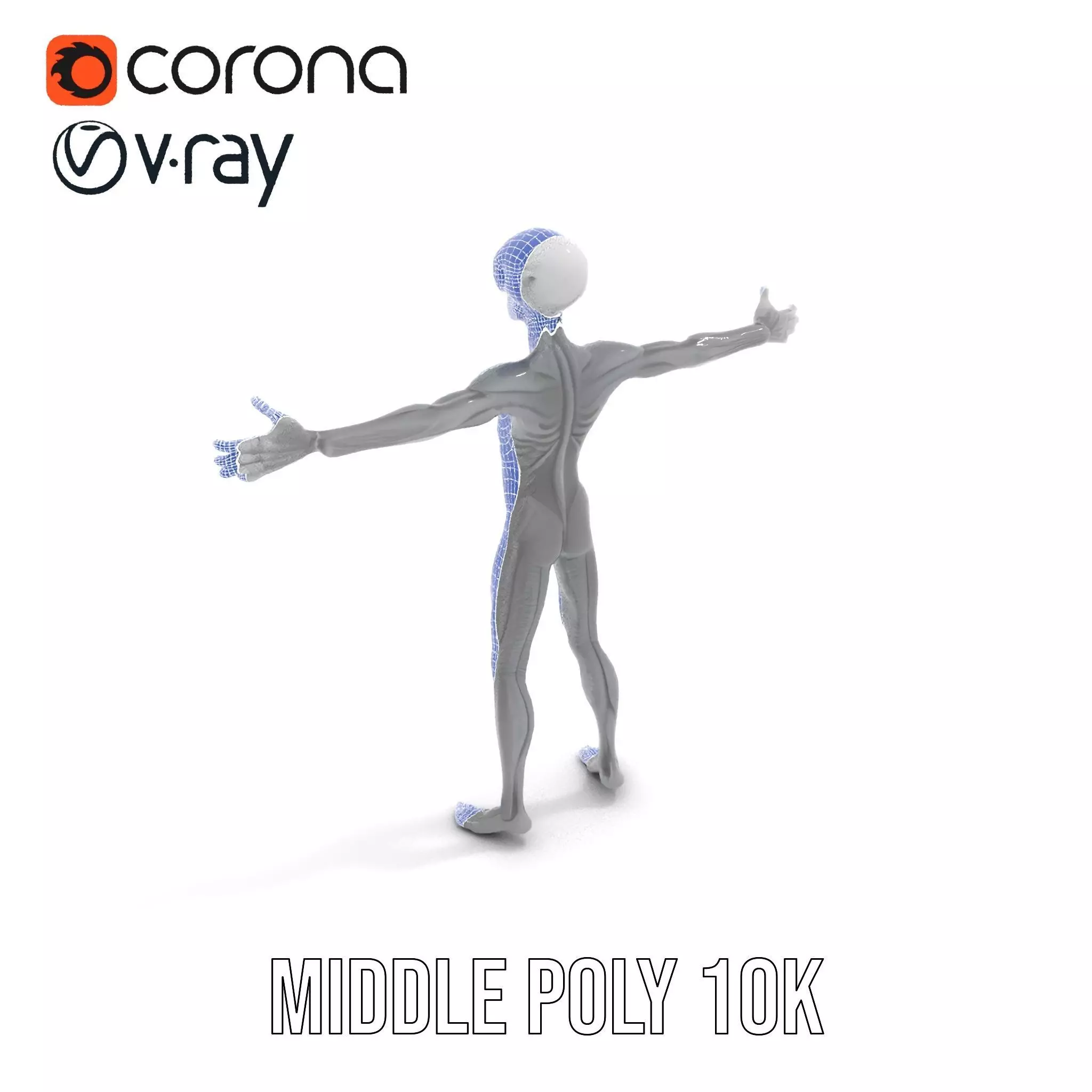 Grey Alien Character model pack Low-poly 3D model_6