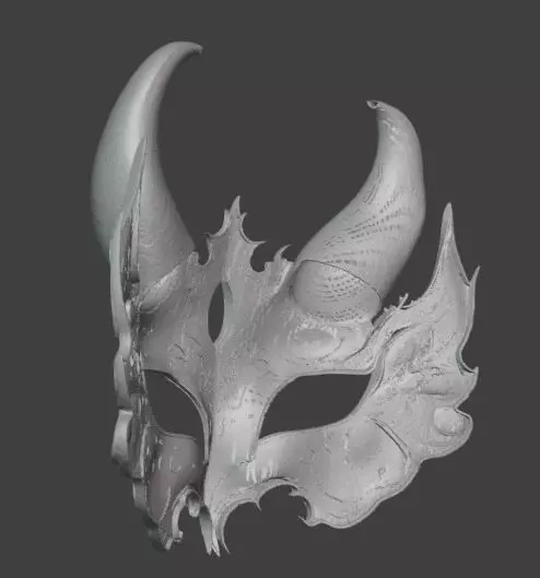 Lilac Devil Masquerade Mask 3D print model_2