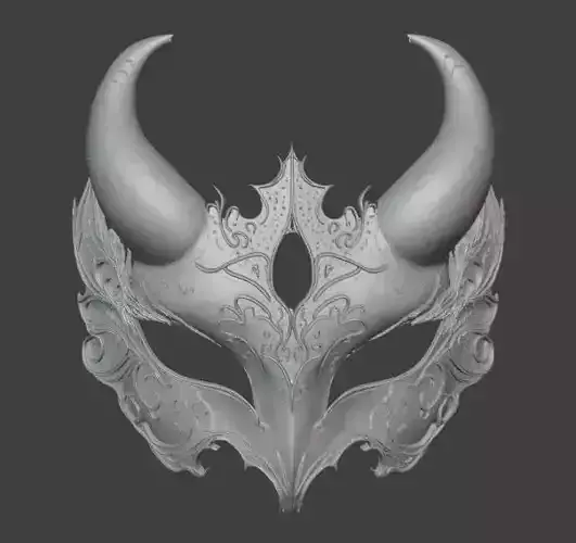 Lilac Devil Masquerade Mask 3D print model