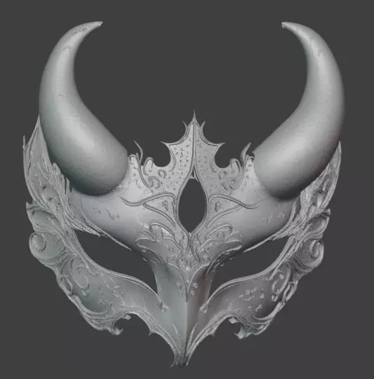 Lilac Devil Masquerade Mask 3D print model_5