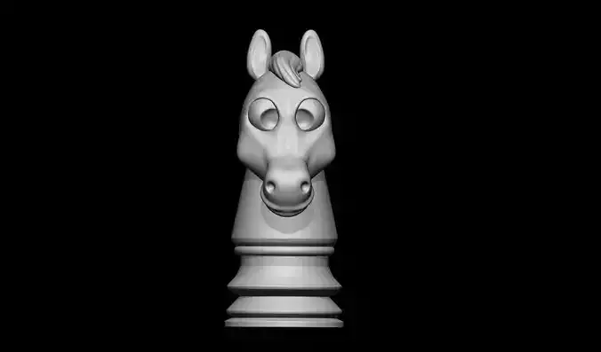 Horse Knight Chess 3D Printable Model  3D print model
