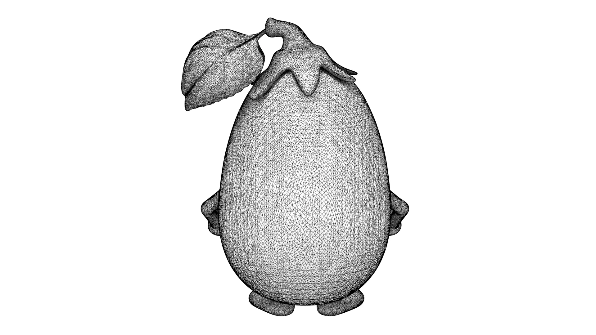 Baby eggplant 3D model_10