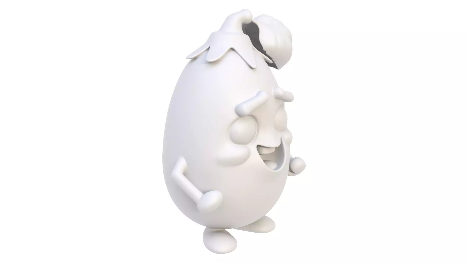 Baby eggplant 3D model_7