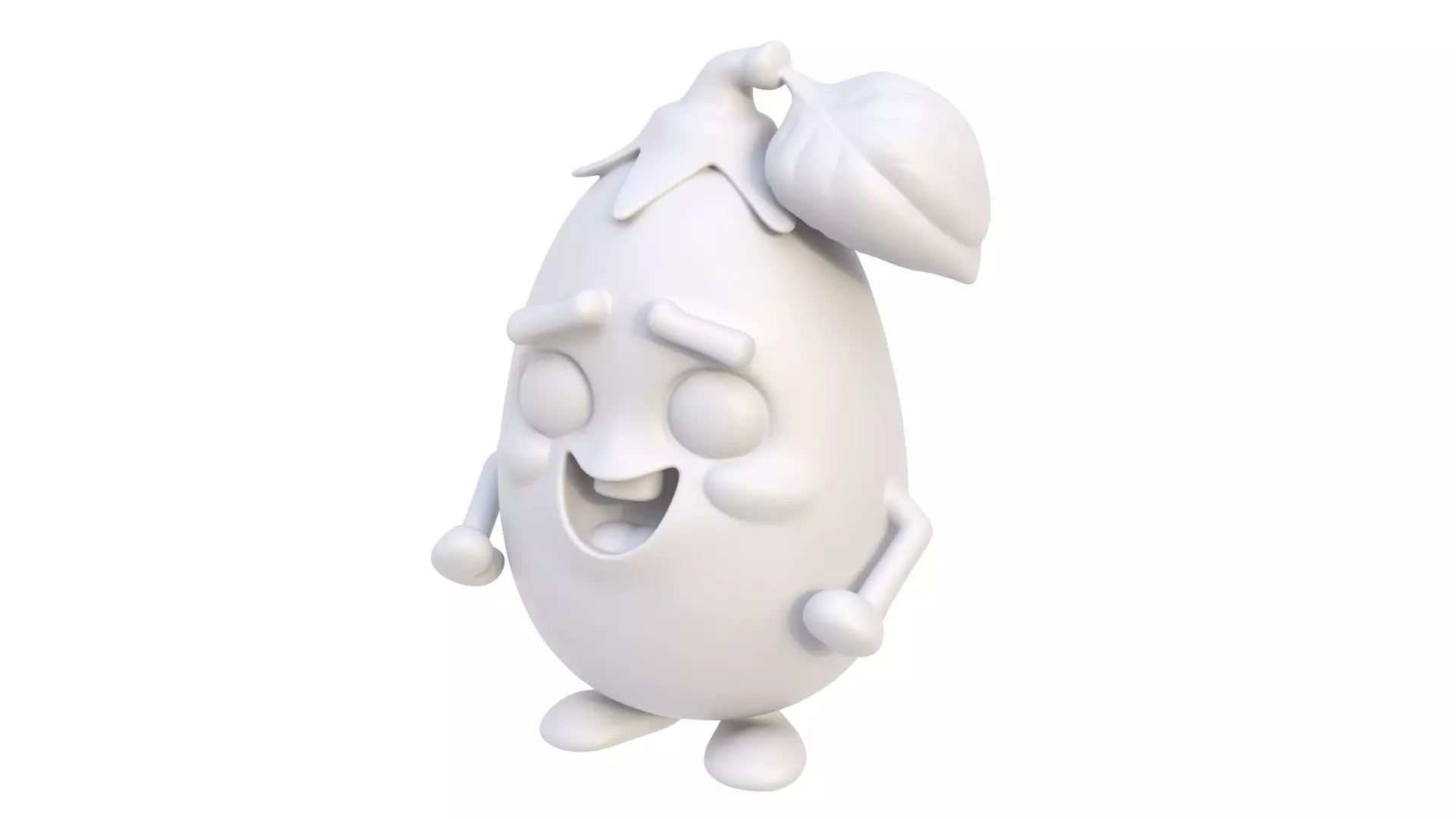 Baby eggplant 3D model_0