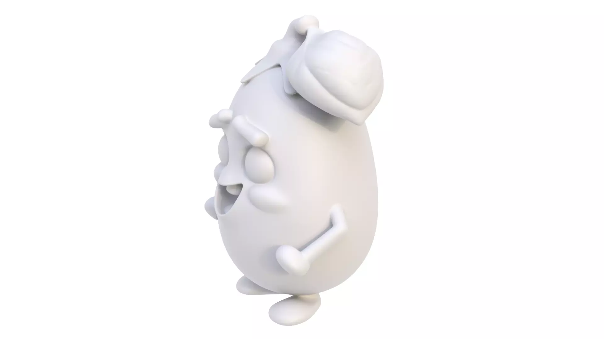 Baby eggplant 3D model_2