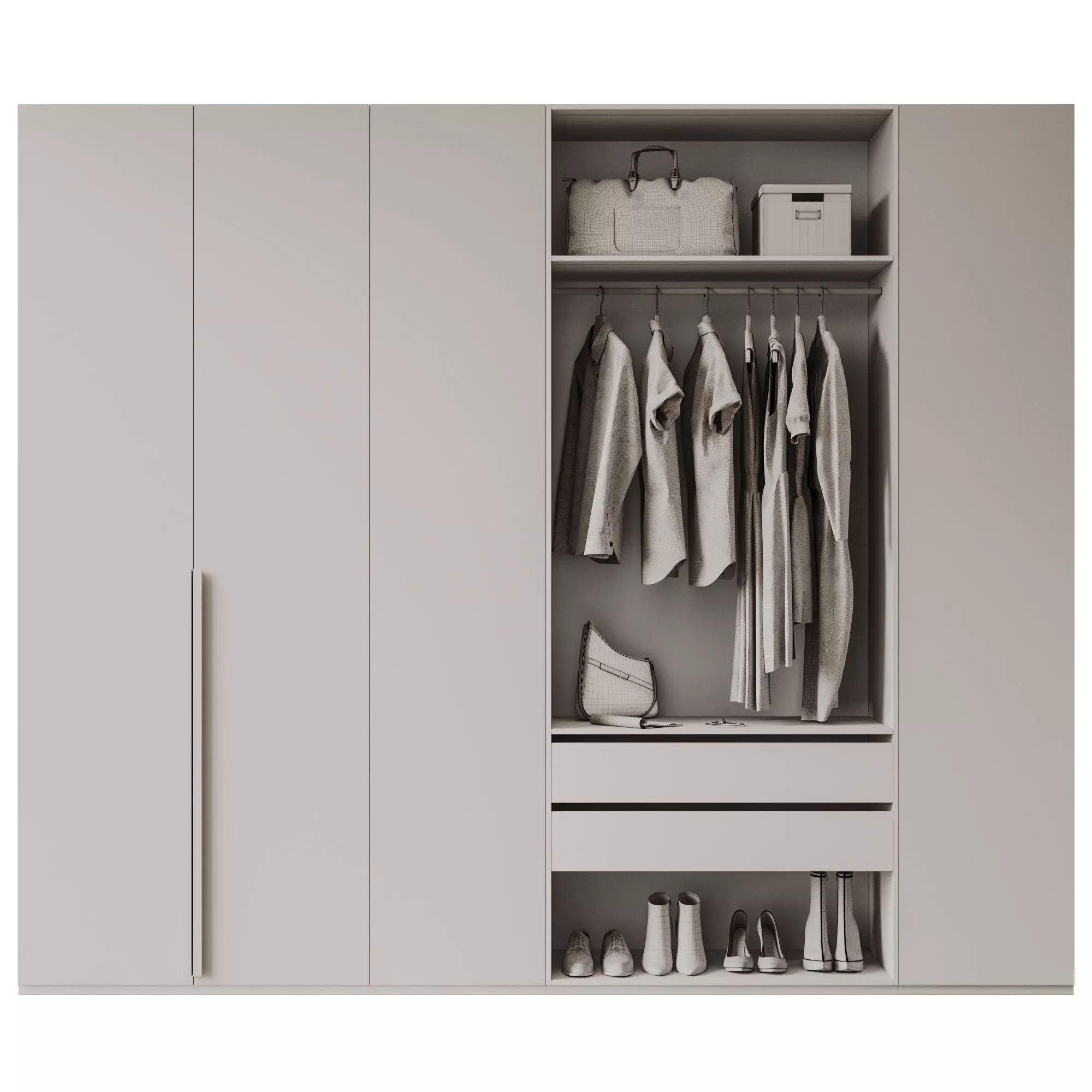 Wardrobe 3D model_6
